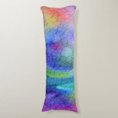 豪華で抽象的な虹の抱き枕 ボディピロー (正面縦)