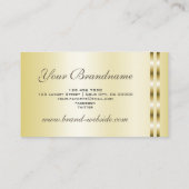 豪華で明るい金ゴールド効果プロフェッショナル 名刺 (裏面)