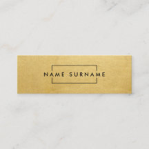 豪華で粋でモダンでミニマルな小型金ゴールドの名刺