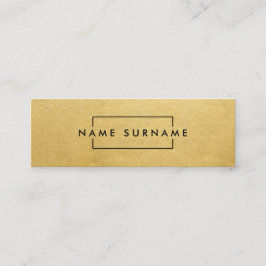 豪華で粋でモダンでミニマルな小型金ゴールドの名刺 スキニー名刺