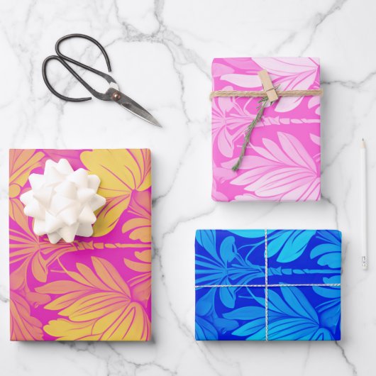 豪華で美しい特別な休日 ラッピングペーパーシート (正面)