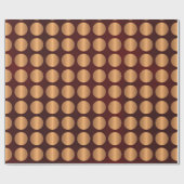 豪華で華やかなブルゴーニュと金ゴールドの大きな水玉模様 ラッピングペーパー (フラット)