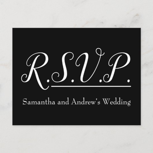 豪華で華やかな「R.S.V.P.」 ポストカード (正面)