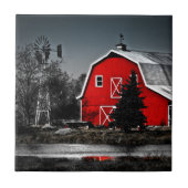 豪華で赤い納屋のタイル タイル (正面)