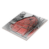 豪華で赤い納屋 タイル (側面)