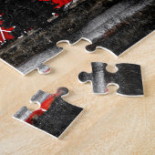 豪華で赤い納屋-パズル ジグソーパズル (側面)