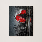 豪華で赤い納屋-パズル ジグソーパズル (縦)