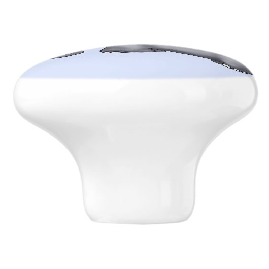 豪華で青いハート象の男の赤ちゃんの子供部屋 セラミックノブ (側面)