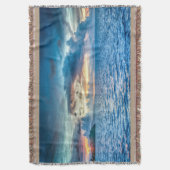 豪華で青い海 スローブランケット (正面縦)