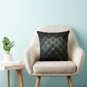 豪華で黒い革質 クッション (椅子)