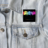 豪華で、カラフルな星 缶バッジ (インサイチュ)