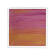 豪華で、高品質なピンク及びオレンジ皿