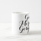 豪華なおはよう黒くか白い原稿で コーヒーマグカップ (中央)