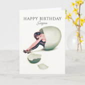 豪華なおもしろいなヴィンテージの女性のハッピーバースデー カード (黄色い花)