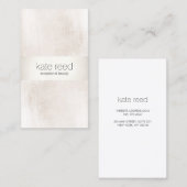 豪華なつや消しホワイトマーブルシルバーストライプ 名刺 (正面/裏面)