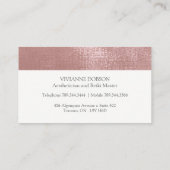 豪華なばら色の金ゴールドのはすの花の名刺 名刺 (裏面)