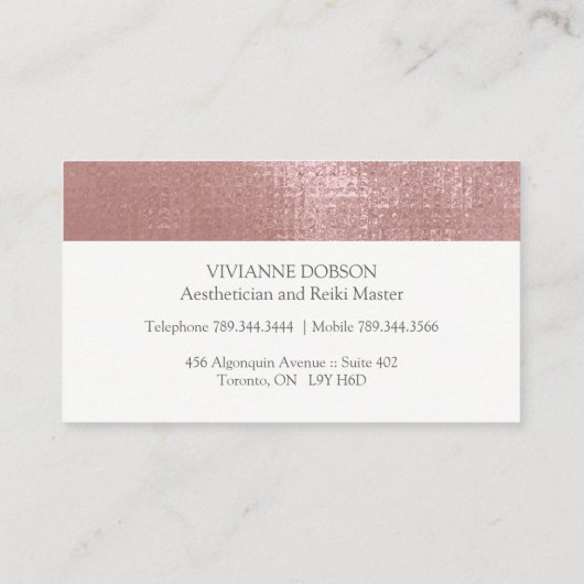 豪華なばら色の金ゴールドのはすの花の名刺 名刺 (裏面)