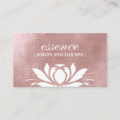 豪華なばら色の金ゴールドのはすの花の名刺 名刺 (正面)