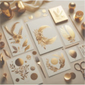 豪華なアイテム用の金結婚箔シール シール (正面)