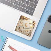 豪華なアイテム用の金結婚箔シール シール (ノートパソコンとiPhone)