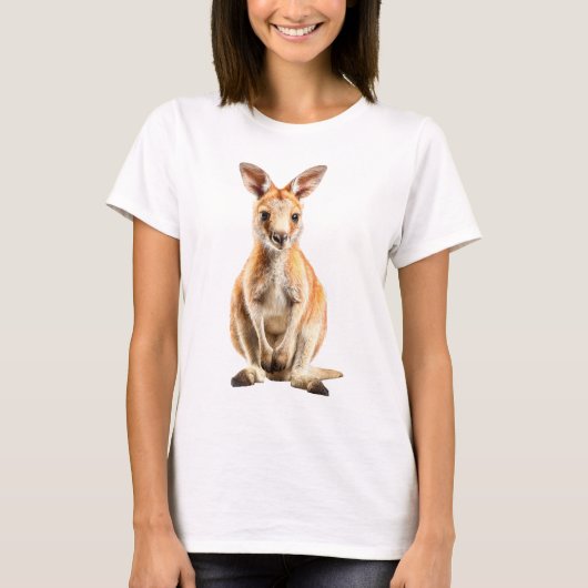 豪華なアカカンガルーの毛皮の肖像 Tシャツ (正面)