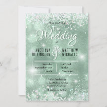 豪華なアクアグリッターウェディング