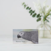 豪華なアフリカ灰色のオウム 名刺 (スタンド正面)