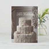 豪華なアンティーク調の見た目の周年記念 招待状 (スタンド正面)