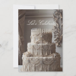 豪華なアンティーク調の見た目の周年記念 招待状