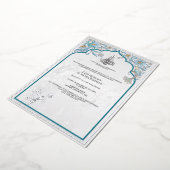 豪華なイスラム教式ウェディング・フォイル招待状 箔招待状 (回転した状態)