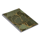 豪華なイチョウのゴールドラインアート ノートブック (右側)