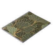 豪華なイチョウのゴールドラインアート ノートブック (左側)