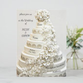 「豪華なウェディングケーキ」ウェディング招待状 招待状 (スタンド正面)