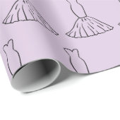 豪華なウェディングドレス ライトパープル シームレス ラッピングペーパー (ロールコーナー)