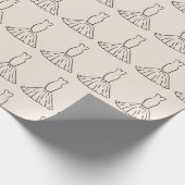 豪華なウェディングドレス 結婚プレゼント 無縫製 ラッピングペーパー (角)