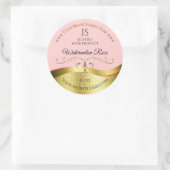 豪華なウェーブ ゴールド装飾 ライトレッド モノグラム ラベル (バッグ)