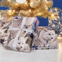 豪華なウッドランドフロストパープルのクリスマス包装