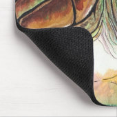 豪華なウミガメのステンドグラスのスタイルの芸術 マウスパッド (コーナー)