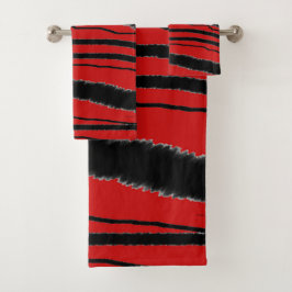 豪華なエキゾチック赤ゼブラアニマルプリントバスタオル バスタオルセット