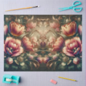 豪華なエテリアバロックフローラデコページ 薄葉紙 (クラフト)