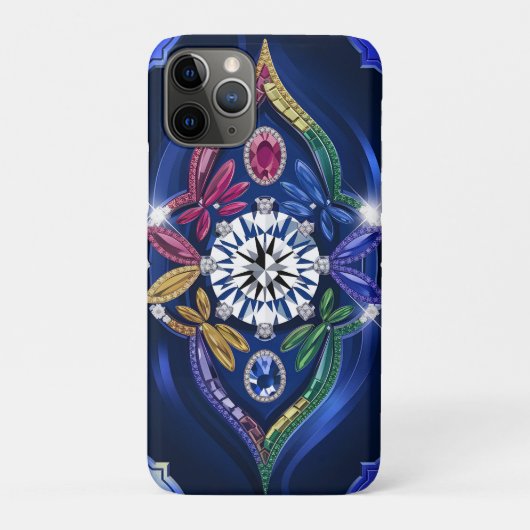 豪華なエレガンス:ダイヤモンド&宝石を刻印 Case-Mate iPhoneケース (裏)