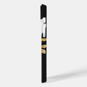 豪華なエレガントフローラアクセントを持つ金ゴールドアートワーク Case-Mate iPhoneケース (裏面 / 左)