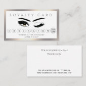 豪華なエレガント光るメイクアップアイズ ロイヤリティカード (正面/裏面)