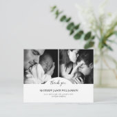 豪華なエレガント写真コラージュありがとうベビー ポストカード (スタンド正面)