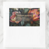 豪華なオランダ絵を描フローラフローラデザイン 長方形シール (バッグ)