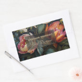 豪華なオランダ絵を描フローラフローラデザイン 長方形シール (封筒)