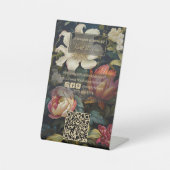 豪華なオランダ風の花の絵画 フローラルデザイン 台座サイン (正面)