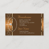 豪華なオレンジ華美色縁ど茶（写真あり） 名刺 (裏面)