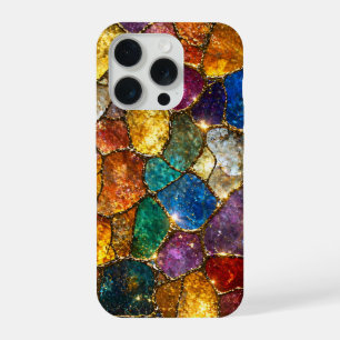 豪華なカラフルクリスタルモザイク シームレスパターン iPhone 15 PROケース