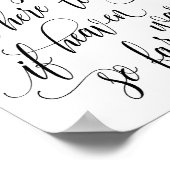 豪華なカリグラフィーのメモリーサイン（ブラック） ポスター (角)